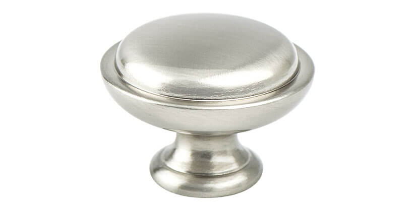 Rimmed Brushed Nickel Knob